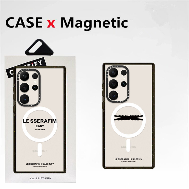 SAMSUNG Casetifg Brand LE SSERAFIM EASY 磁性充電手機殼帶盒適用於三星 Galax