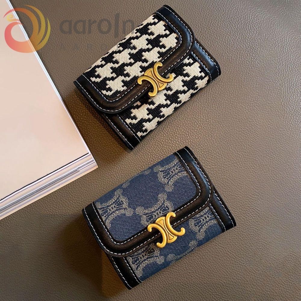 AARO女式錢包多功能多隔層零錢包打印多個卡袋錢夾手拿包