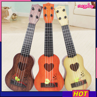 Crazy 迷你尤克里裡兒童玩具模擬 4 弦吉他樂器生日早教玩具