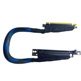 Jmt PCI-E 4.0 X16 伺服器顯卡延長線 GEN4 用於 AI 伺服器編織網鍍銀線 GPU 適配器電纜