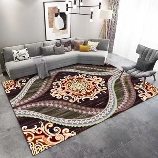 現代方形地板地毯 EUROPA 圖案尺寸 200*150cm 地毯客廳防滑地板地毯