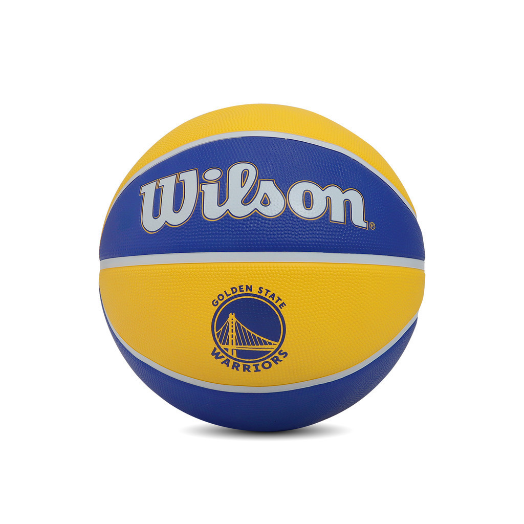 Wilson 籃球 NBA 金洲勇士 隊徽球 橡膠 室外 耐磨 系藍 Curry【ACS】 WTB1300XBGOL