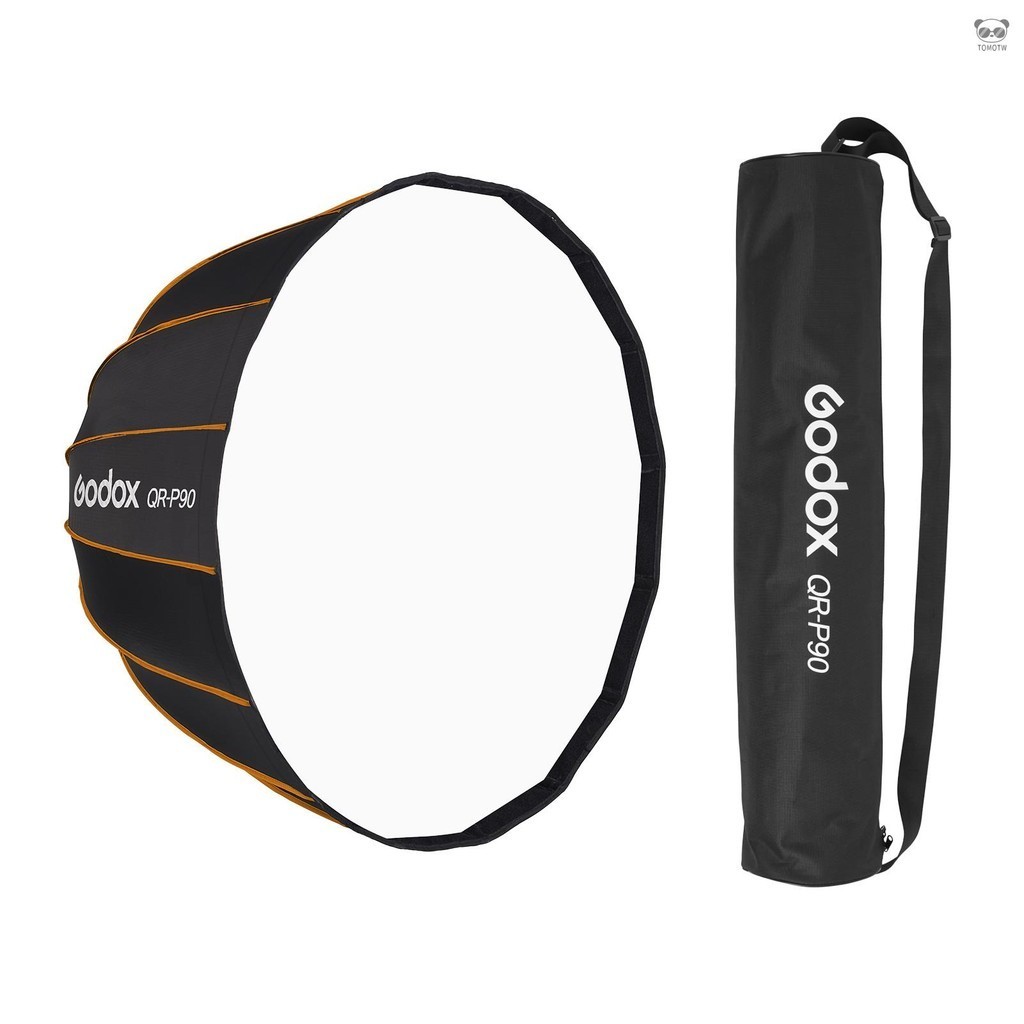 Godox 專業拋物線柔光箱 90 厘米擴散器 Bowens 支架帶手提袋,用於工作室攝影