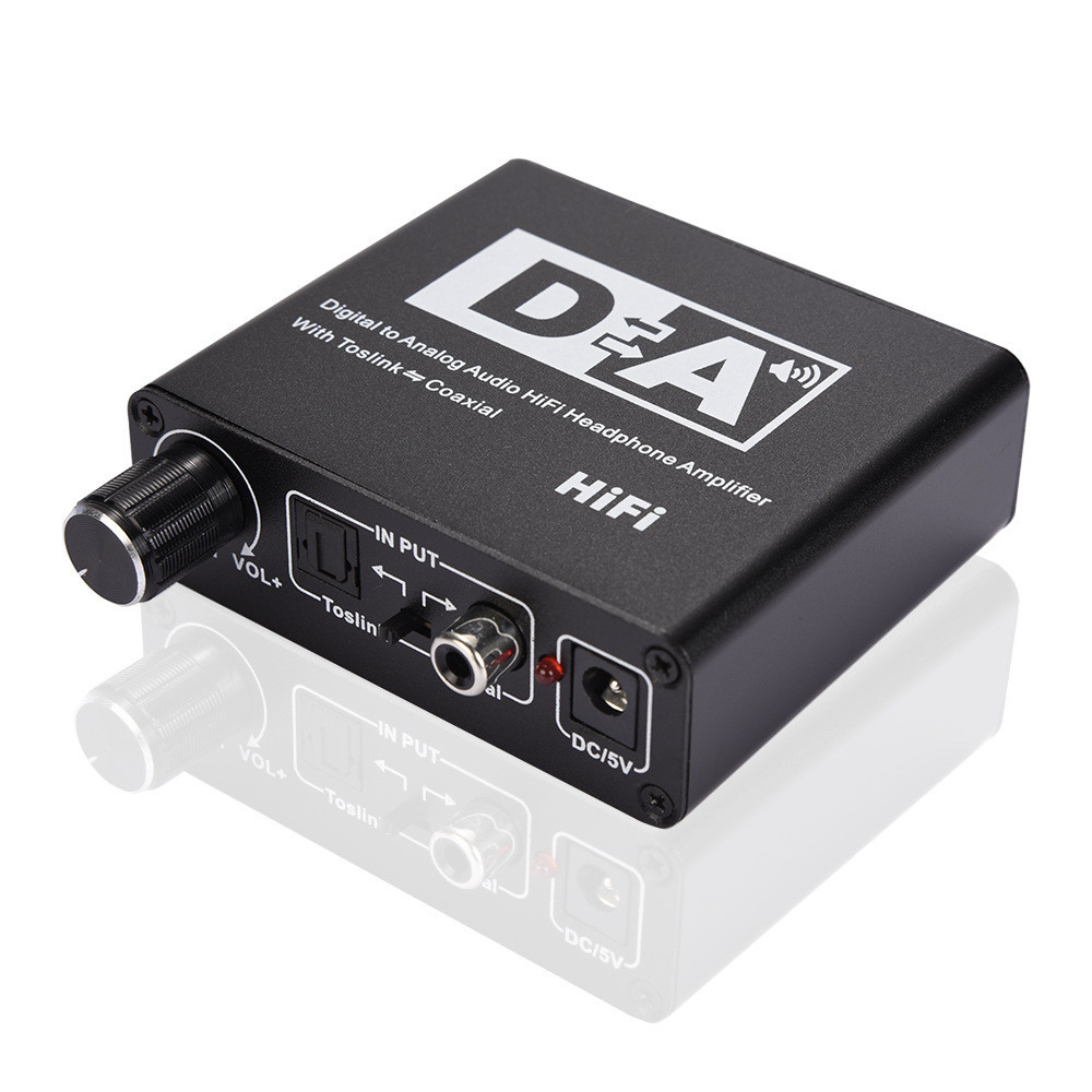 數字轉模擬 光纖同軸轉模擬音頻轉換器3.5mm輸出HIFI 調整音量DAC