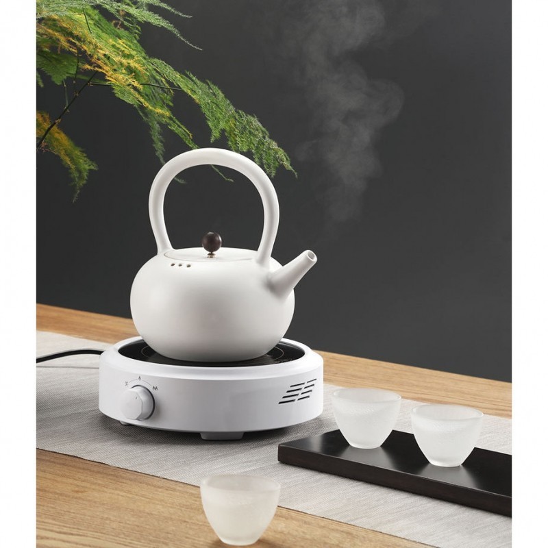 【開心咖啡】  迷你電陶爐小燒水煮茶爐 110V220家用電磁爐鑄鐵小型電陶爐 XKEX