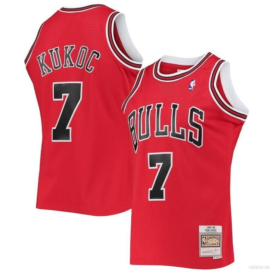 Home nba籃球球衣toni kukoc bulls jay 1997-98籃球短褲