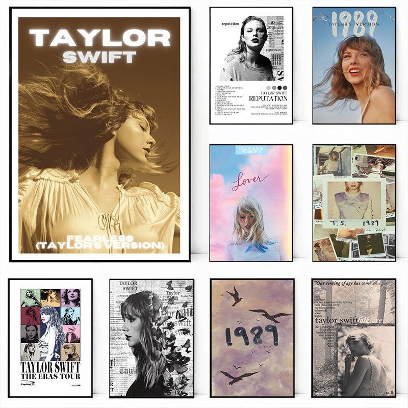 現代 Taylor-Swift 熱門音樂海報經典系列專輯情人帆布繪畫印刷牆藝術圖片客廳家居裝飾