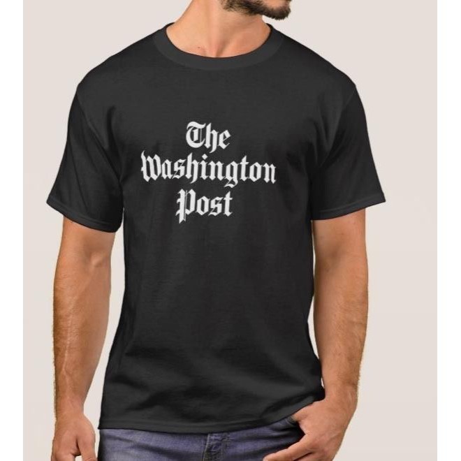 華盛頓郵政標誌 Alstyle Newsp R 棉質運動裝 Oversize 男士 T 恤