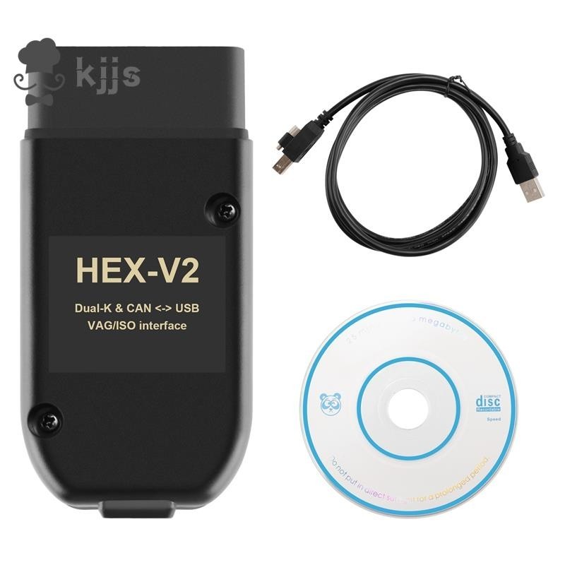 適用於 VAG COM 22.3 OBD2 掃描儀 HEX V2 USB 適用於高爾夫 A6 斯柯達座椅無限 VINs