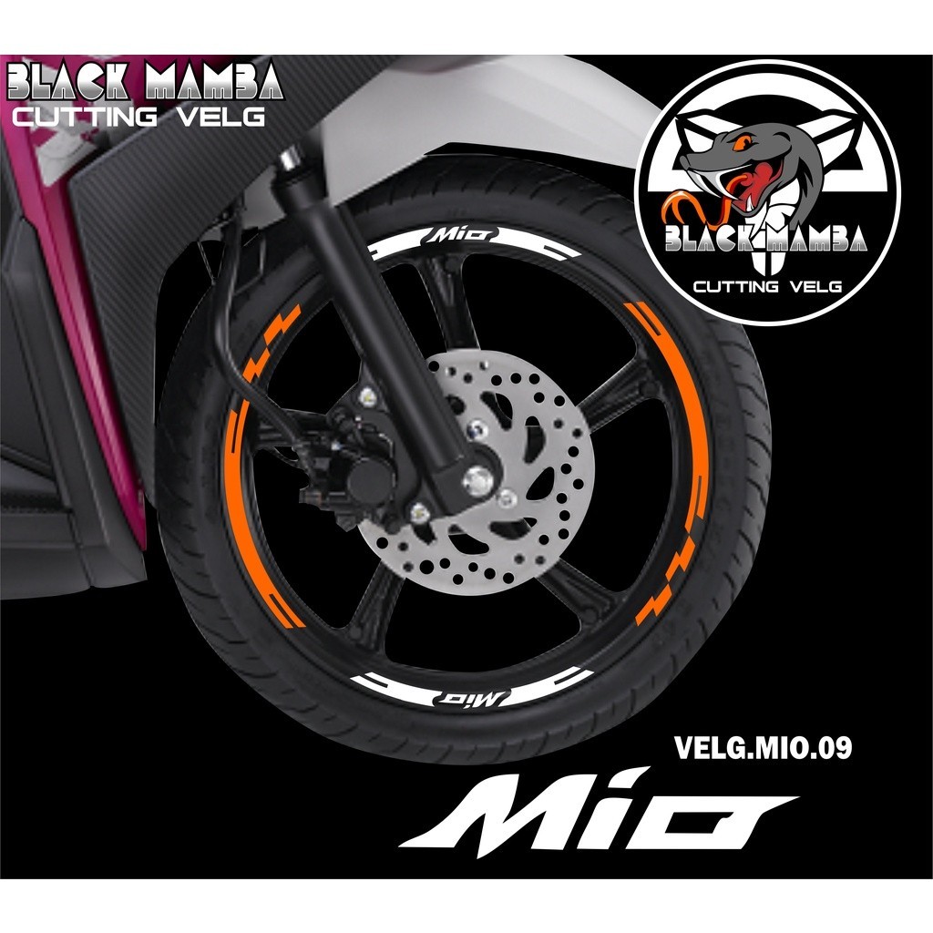 山葉 切割貼紙輪輞 MIO 貼紙 LIS 列表變化輪胎/VELG YAMAHA MIO 09