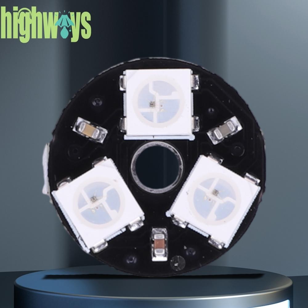 Ws2812b 彩色燈開發板圓形 RGB LED 全彩驅動器 3 位 5V H [highways.th]