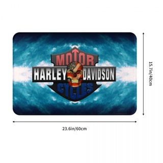 新款 harley davidson 浴室法蘭絨地墊 廁所衛生間防滑腳墊 茶几門口吸水地墊 速乾進門地毯 客廳沙發臥室洗