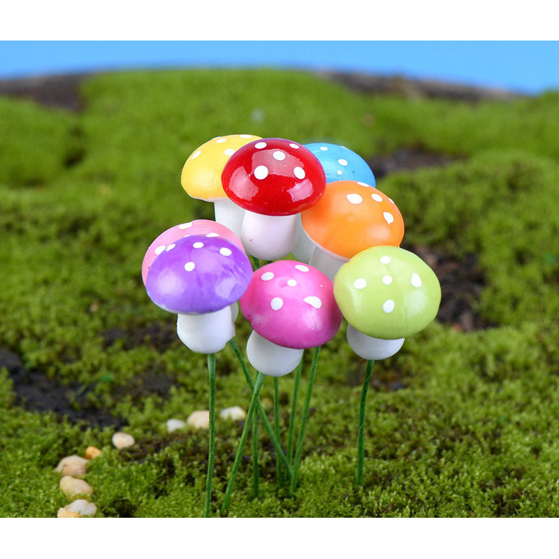 微景觀擺件 仿真植物 泡沫蘑菇 彩色蘑菇 小蘑菇 微景觀盆栽 盆景擺件 配件DIY飾品