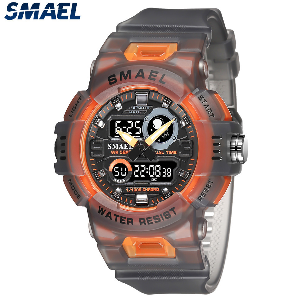 Smael 8063 Astro 學生手錶多功能防水夜燈手錶男女學生運動雙顯示