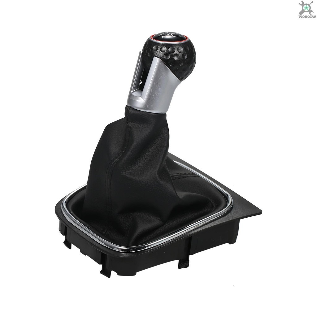 Wohotw 手動 5 速換檔旋鈕蓋特行李箱蓋套件齒輪桿旋鈕蓋更換大眾高爾夫 5 MK5 R32 適用於 GTI 200
