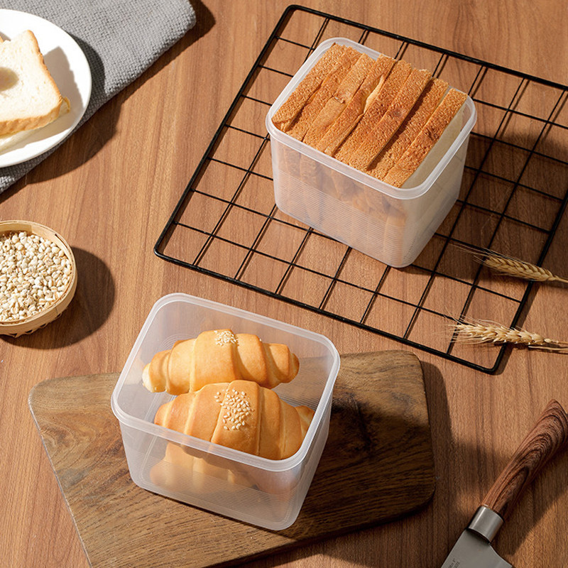 現貨【收納盒】麵包存放收納盒 吐司盒 冷凍冰箱保鮮盒 食品級 密封 烘焙儲存盒