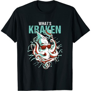 Kraken Ocean Monster Diver Surfer Beach Lover 什麼的 Kraken T 恤