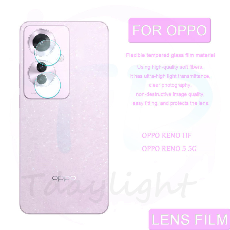 Oppo Reno 11F 相機鏡頭保護膜適用於 Reno 1F 5G 超薄透明玻璃纖維鏡頭膜 Reno 5 5G