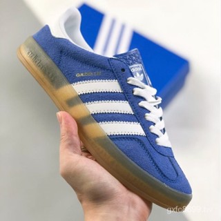 【中性】Originals Gazelle Low Cut 復古百搭休閒運動鞋藍色 UJID