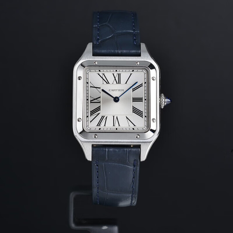 手錶瑞士男士山度士系列石英男表腕錶W2SA0011銀盤皮帶31.4*43.5毫米