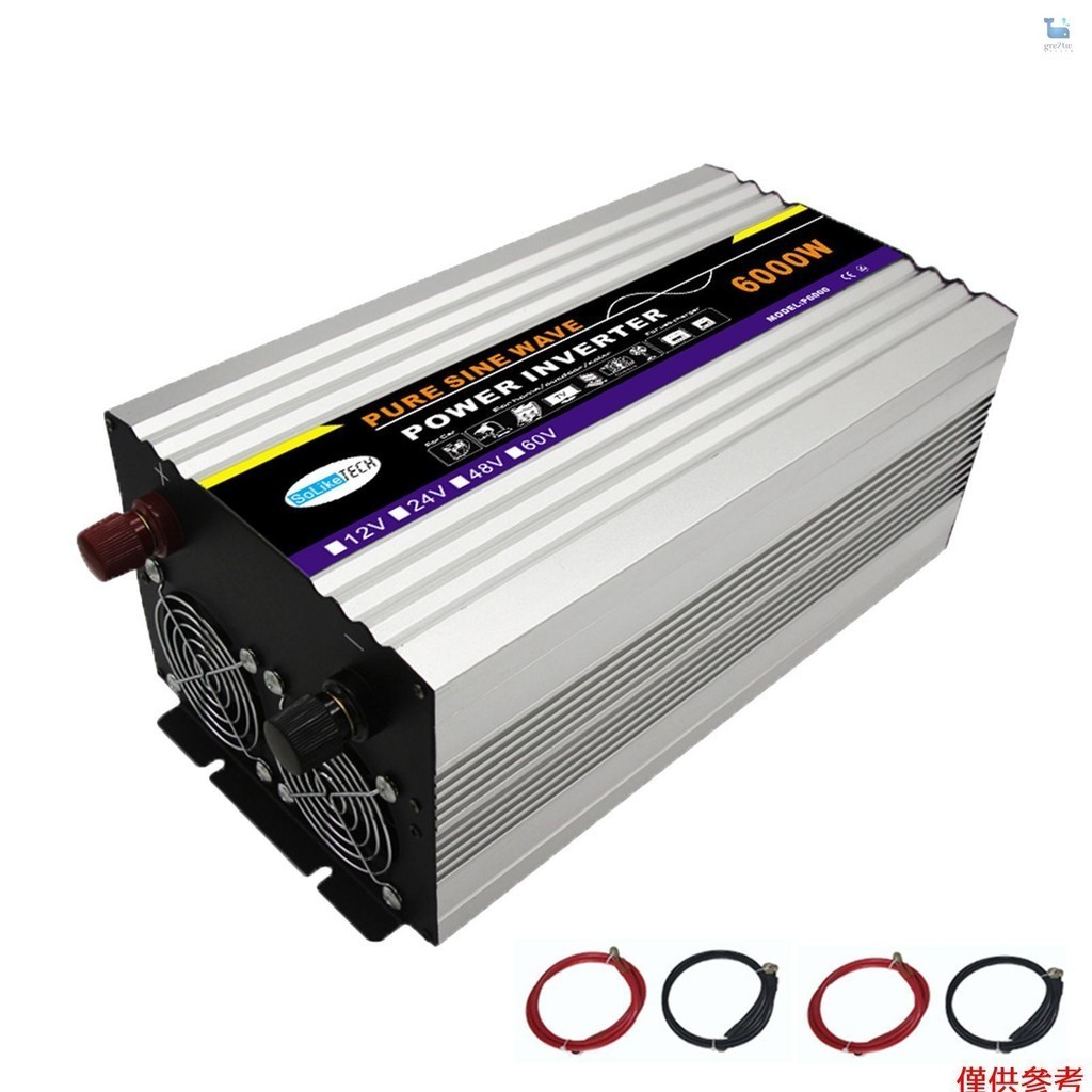 3000 瓦電源逆變器 12V DC 至 220V AC 轉換器,帶 2 個 AC 插座雙 LCD 顯示屏 3000W