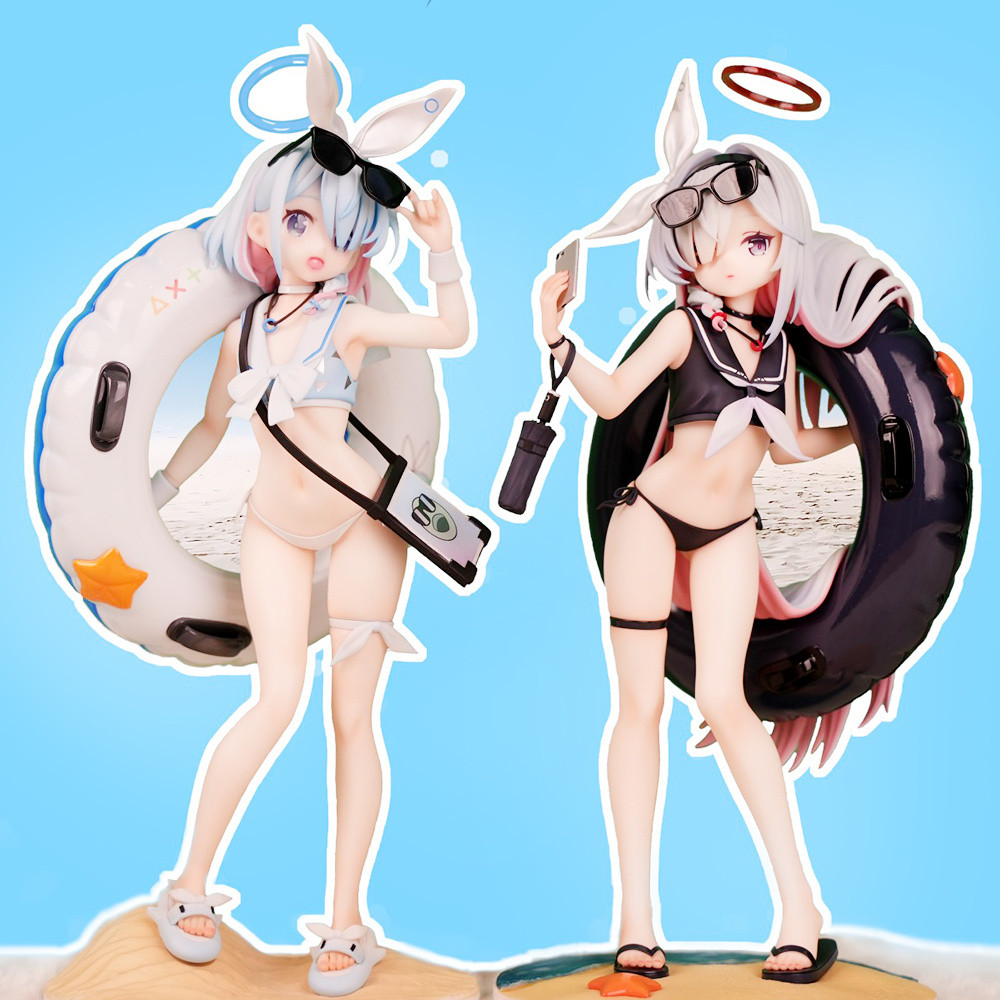 蔚藍檔案手辦 泳裝阿羅娜&普拉娜  可愛手辦雕像模玩 桌面擺件 禮物