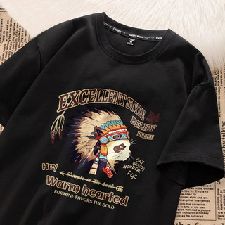 【真！隔日達！】美式復古短袖 240g純棉t恤 大尺碼印花t 寬鬆oversize短tee 潮牌 高街T恤 美式t恤