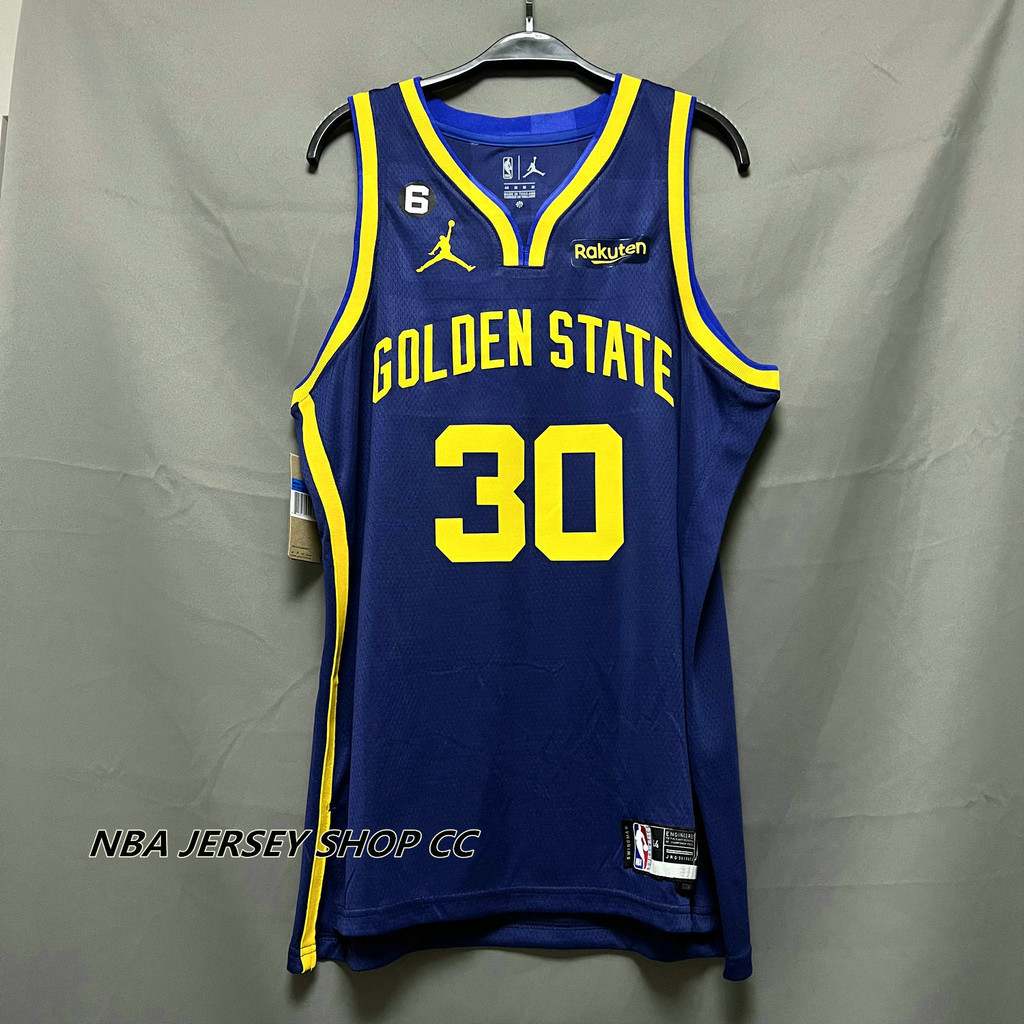 男式 Nba Gsw 庫裡球衣金州勇士隊 #30 Stephenˉcurry 宣言版球衣 Swingman 海軍藍