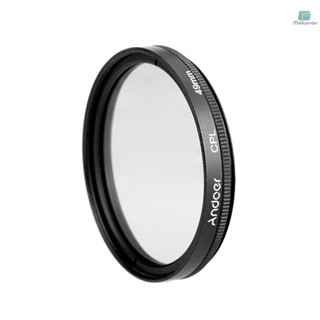 Andoer 49mm 數碼超薄 CPL 圓形偏光鏡偏光玻璃濾鏡適用於佳能數碼單反相機鏡頭 Came-0206