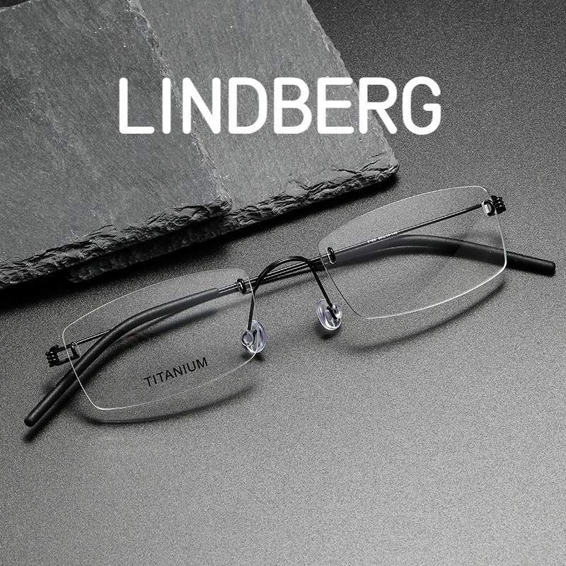 【Ti鈦眼鏡】LINDBERG林德伯格 純鈦眼鏡框 無螺絲框架眼鏡 2120復古平光鏡無邊框方框藝文男女款 細邊眼鏡框