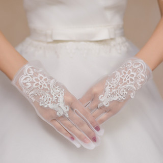 婚慶手套 結婚禮儀主持蕾絲新娘婚紗禮服旗袍女寫真攝影手套1024