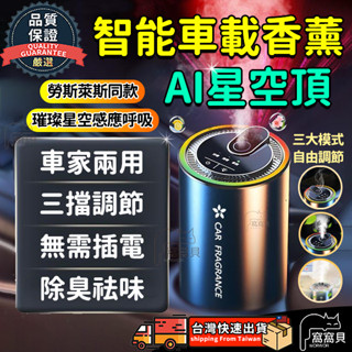 隔日到貨⚡免運 星空頂車用香薰機 車載香薰儀 AI智慧香氛機 自動噴香 空氣清淨加濕器 除臭祛異 車用香薰香氛 汽車香水