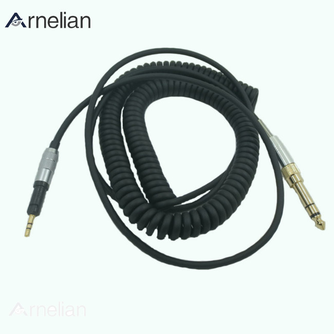 Arnelian 替換音頻線兼容鐵三角 Ath-m50x M40x M70x 彈簧耳機線 Aux 2.5mm