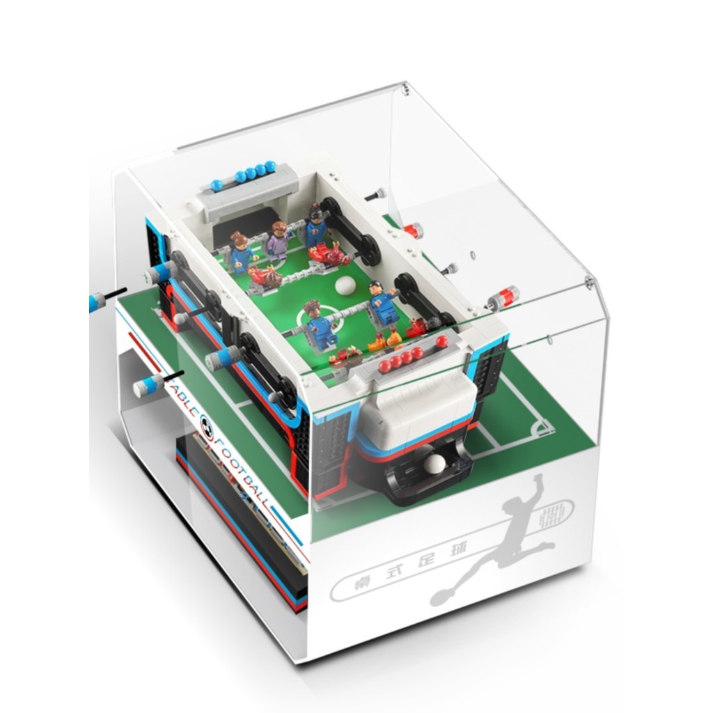 【精品】適用樂高21337桌式足球積木模型透明一件式亞克力防塵罩展示