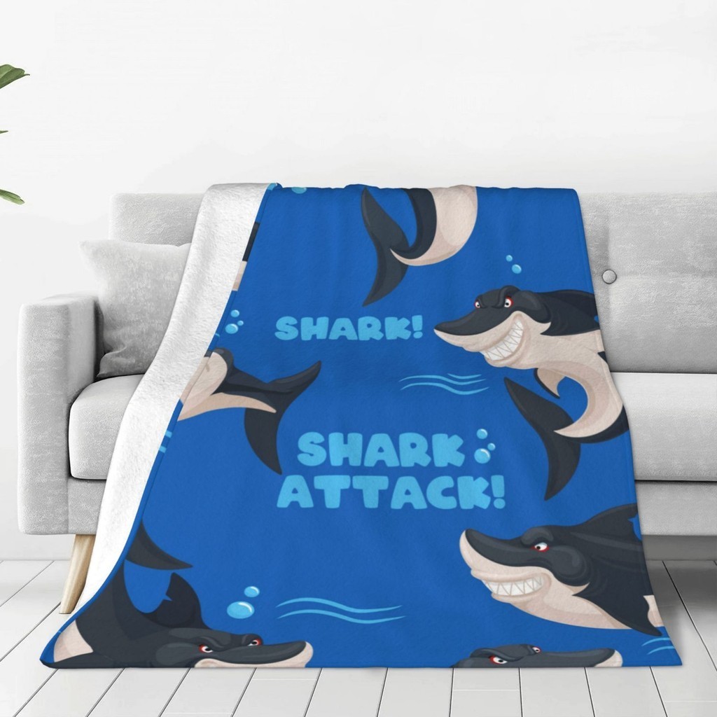Shark 超柔軟微絨毛毯保暖毯大號床沙發飛機平板床上用品