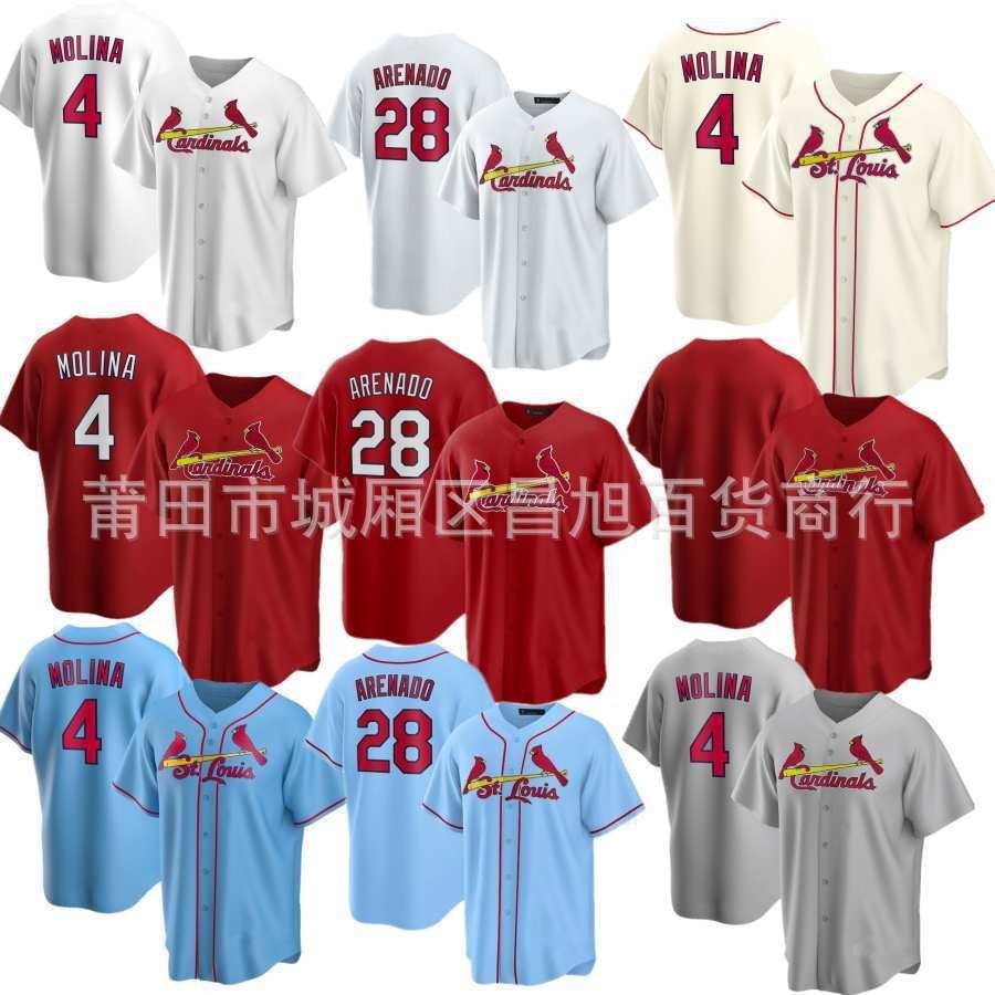 現貨速發！！MLB紅雀隊球衣 球迷精英版 棒球服 Cardinals 4# MOLINA 5# 28# 46# 2NFF