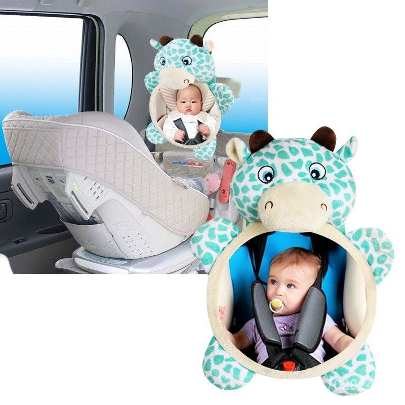 嬰兒寶寶汽車鏡子反向安裝車內觀後哈哈鏡座椅後視觀察鏡玩具外出