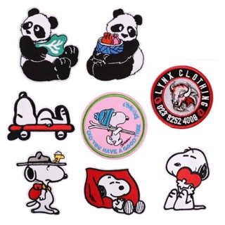 刺繡布貼 衣服包包DIY貼 卡通動漫熊貓衣服裝飾補丁貼