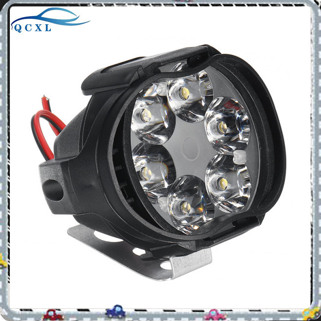 6 Led 輔助頭燈用於摩托車聚光燈車燈 6led 輔助頭燈亮度電動車燈