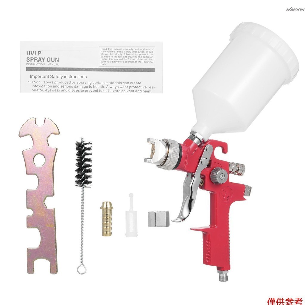 Ab-17p 大容量低壓迷你噴漆機空氣噴漆機套件專業噴漆機手持式噴漆機帶 1.4 毫米噴嘴和 600CC 流體杯用於沃爾