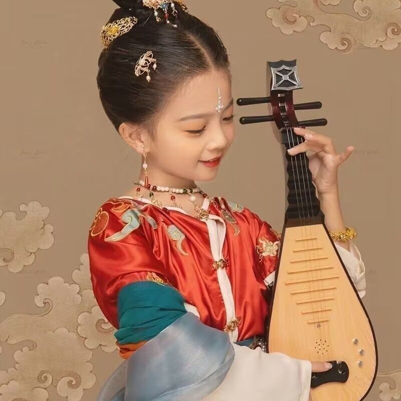 漢服古風拍照道具琵琶樂器中國風兒童#現貨漢服古風拍照道具琵琶樂器中國風兒童