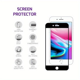 1 件適用於 iPhone 6s 6 7 8 Plus 9H 硬度鋼化玻璃螢幕膜的螢幕保護膜易於安裝