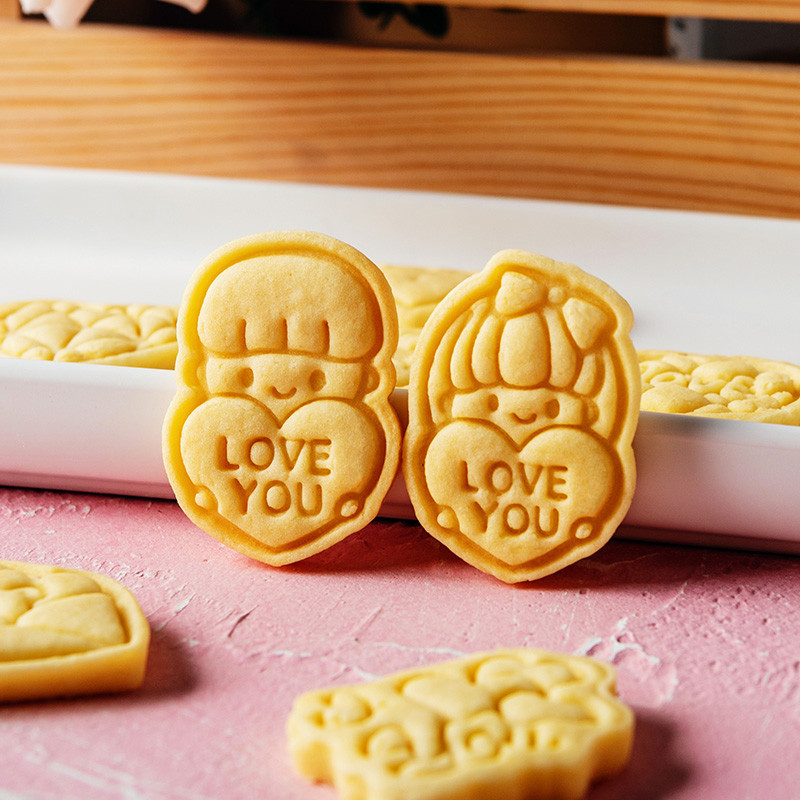 現貨【情人節模具】新款情人節 餅乾模具 迷你 愛心切模 立體卡通小熊 曲奇 烘焙工具