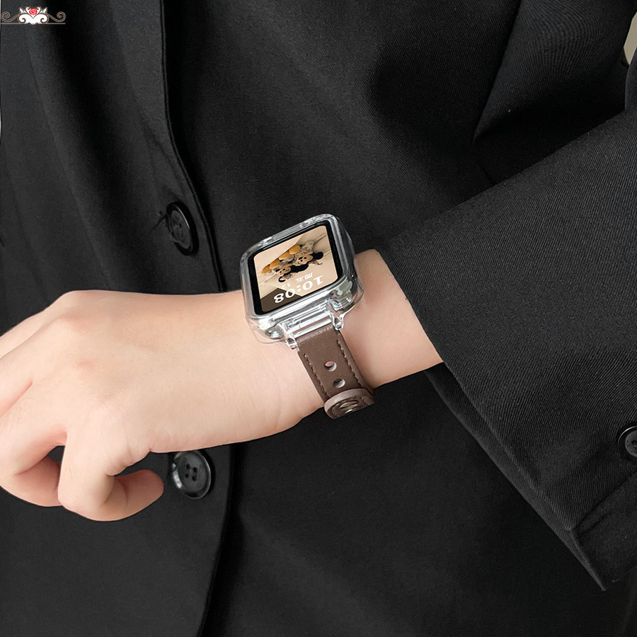 真皮雙釘釦錶帶 適用Redmi Watch 4 錶帶 小米手環8Pro錶帶 新款運動秋冬女款錶帶