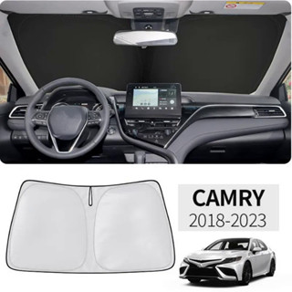 CAMRY 汽車擋風玻璃遮陽板適用於豐田凱美瑞 2018-2023 汽車造型納米絕緣擋風玻璃遮陽板前窗遮陽板汽車內飾配件