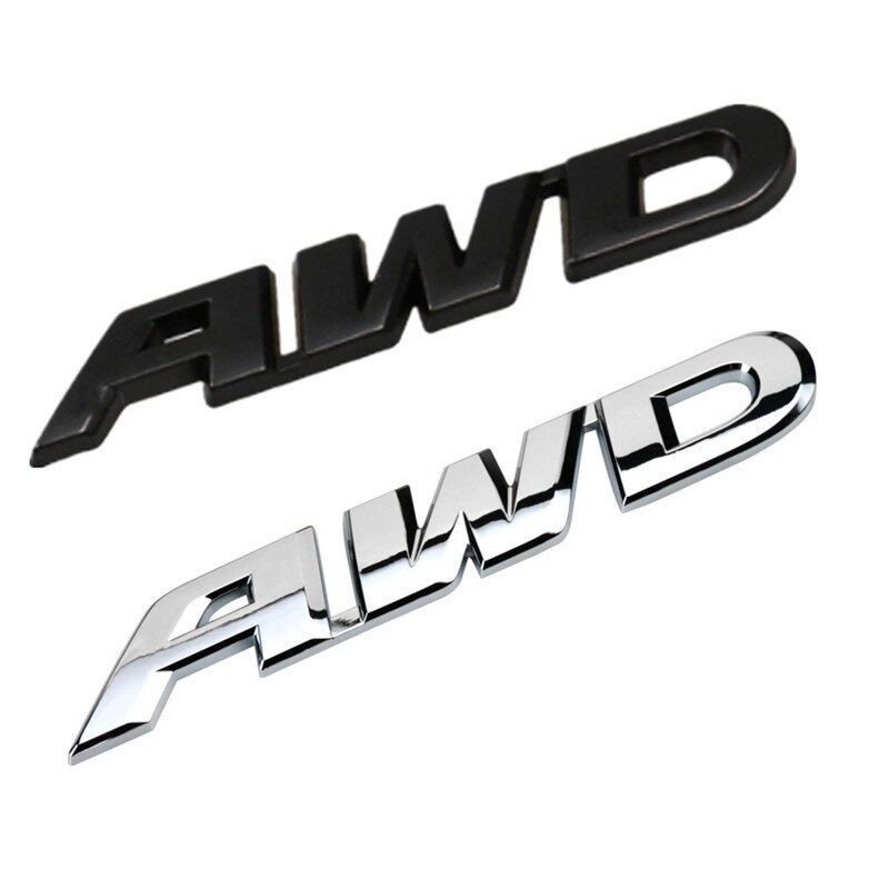 全新升級 3D 汽車造型鍍鉻金屬貼紙 AWD 標誌徽章後貼花標誌適用於豐田