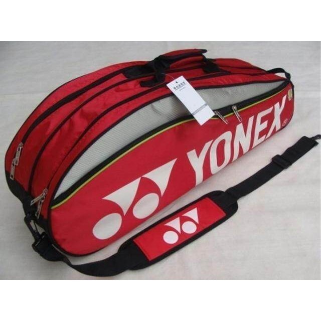 Yonex 9332 羽毛球包雙拉鍊袋帶鞋隔層 + 2 個主包 2 個主包 2 個側袋 + 1 個吊帶