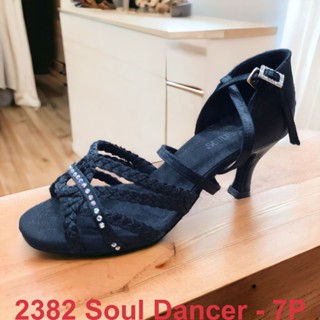 拉丁女鞋 SoulDancer 2382 帶高跟鞋 7.5cm (2382Sd7Cm) 黑色