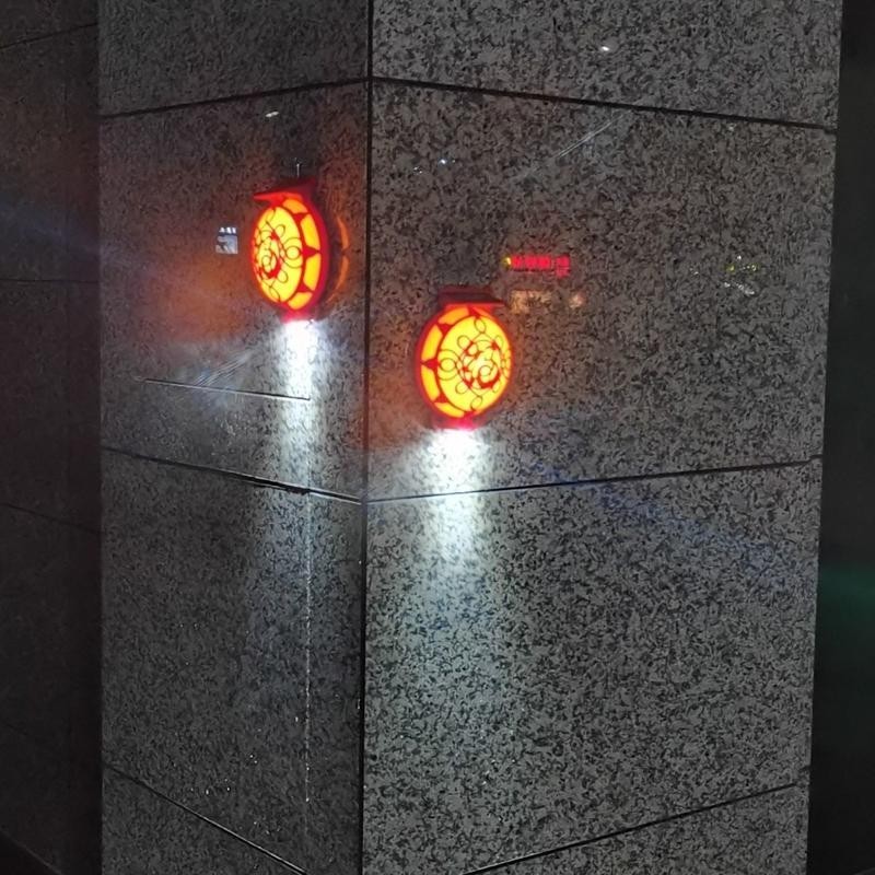新型太陽能福字燈戶外庭院壁掛中國結LED家用智慧喜慶燈可插電款