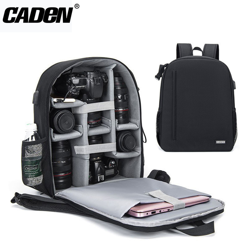 CADeN卡登雙肩數位防震包 D6三代戶外後開防盜單眼相機包攝影背包